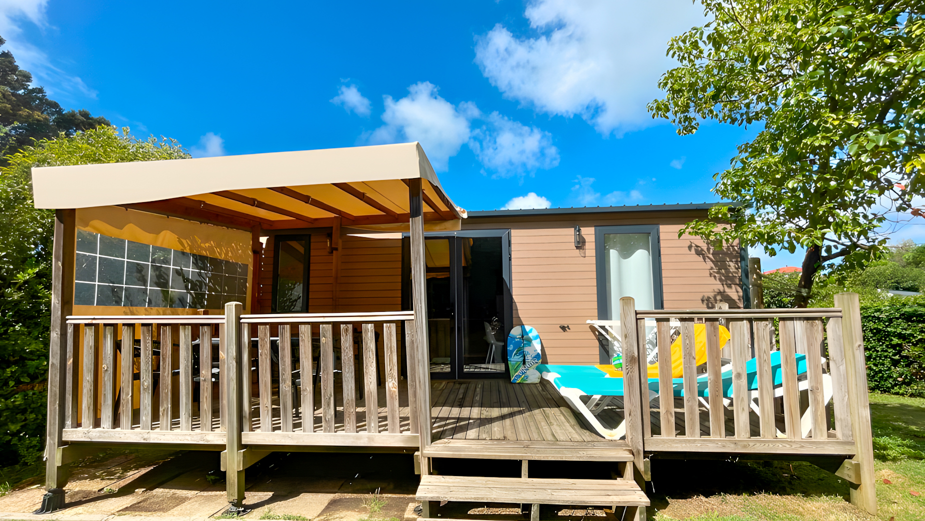 location mobil home socoa grand confort extérieur