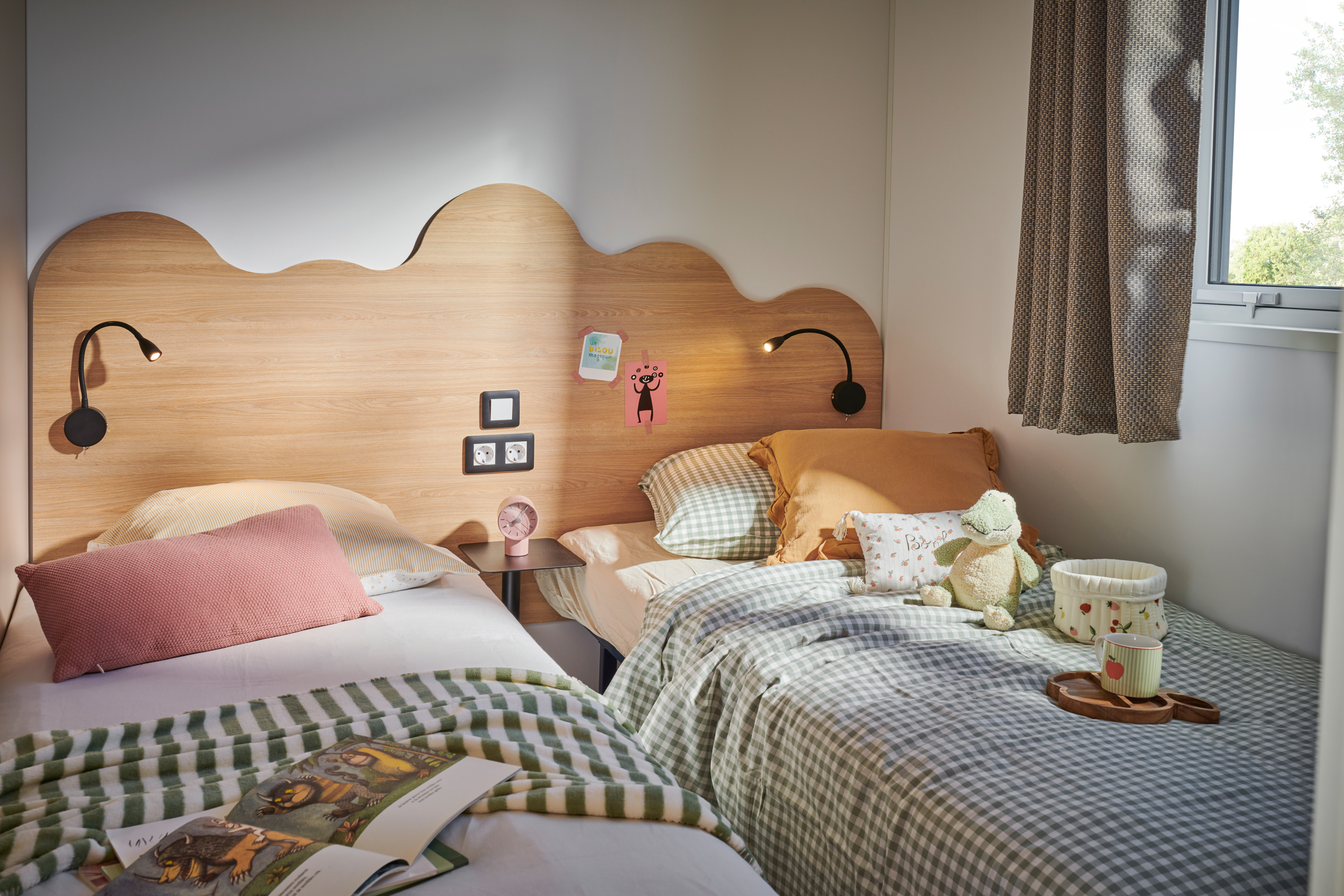 location mobil home parlementia grand confort chambre enfant