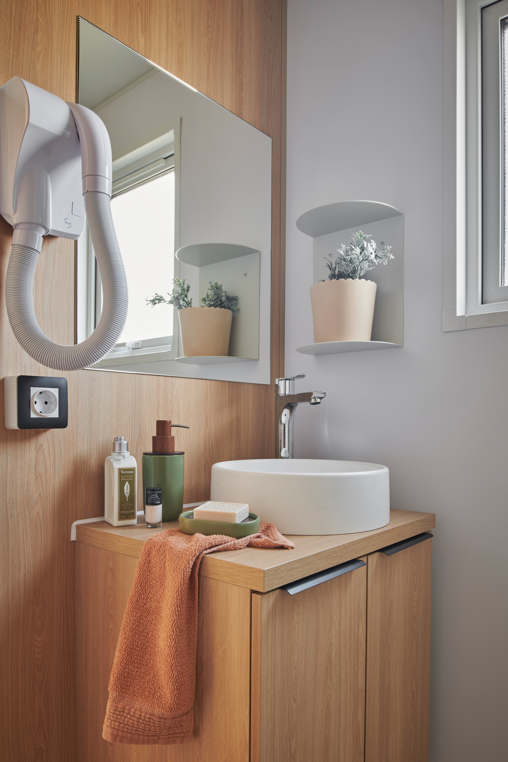 location mobil home parlementia grand confort salle de bain